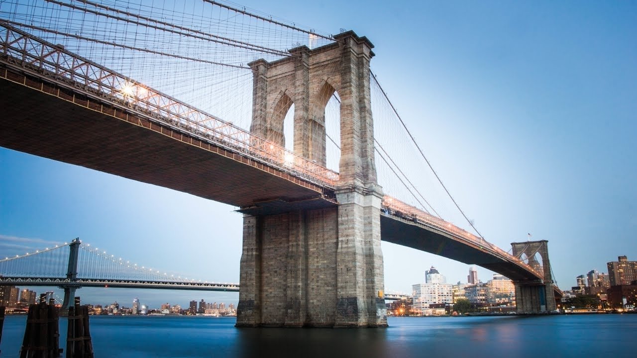 Backdrop for Brooklyn Bridge: An Engineering Masterpiece