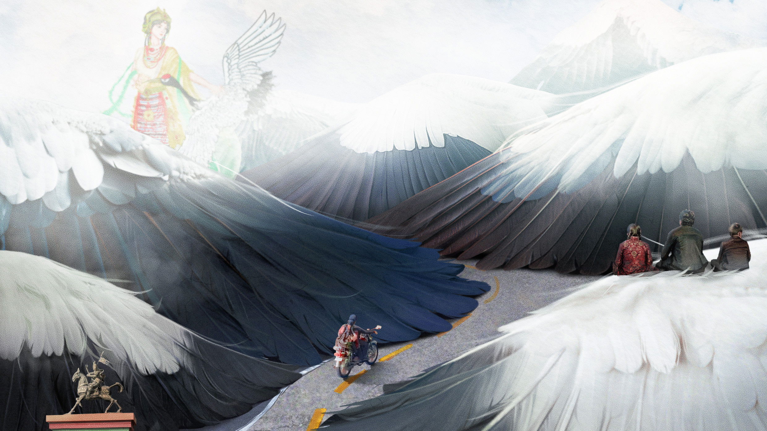 Backdrop for The Great Distance Delivers Crane