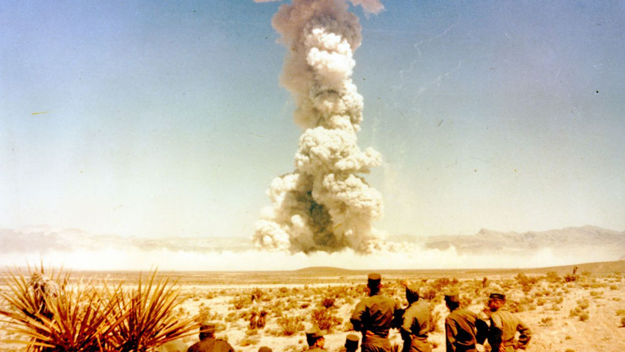 Backdrop for A-Bombs Over Nevada