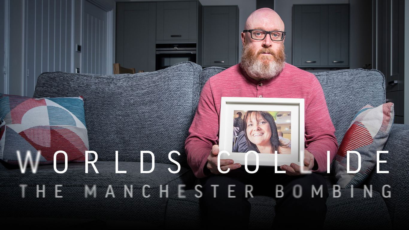 Backdrop for Worlds Collide: The Manchester Bombing