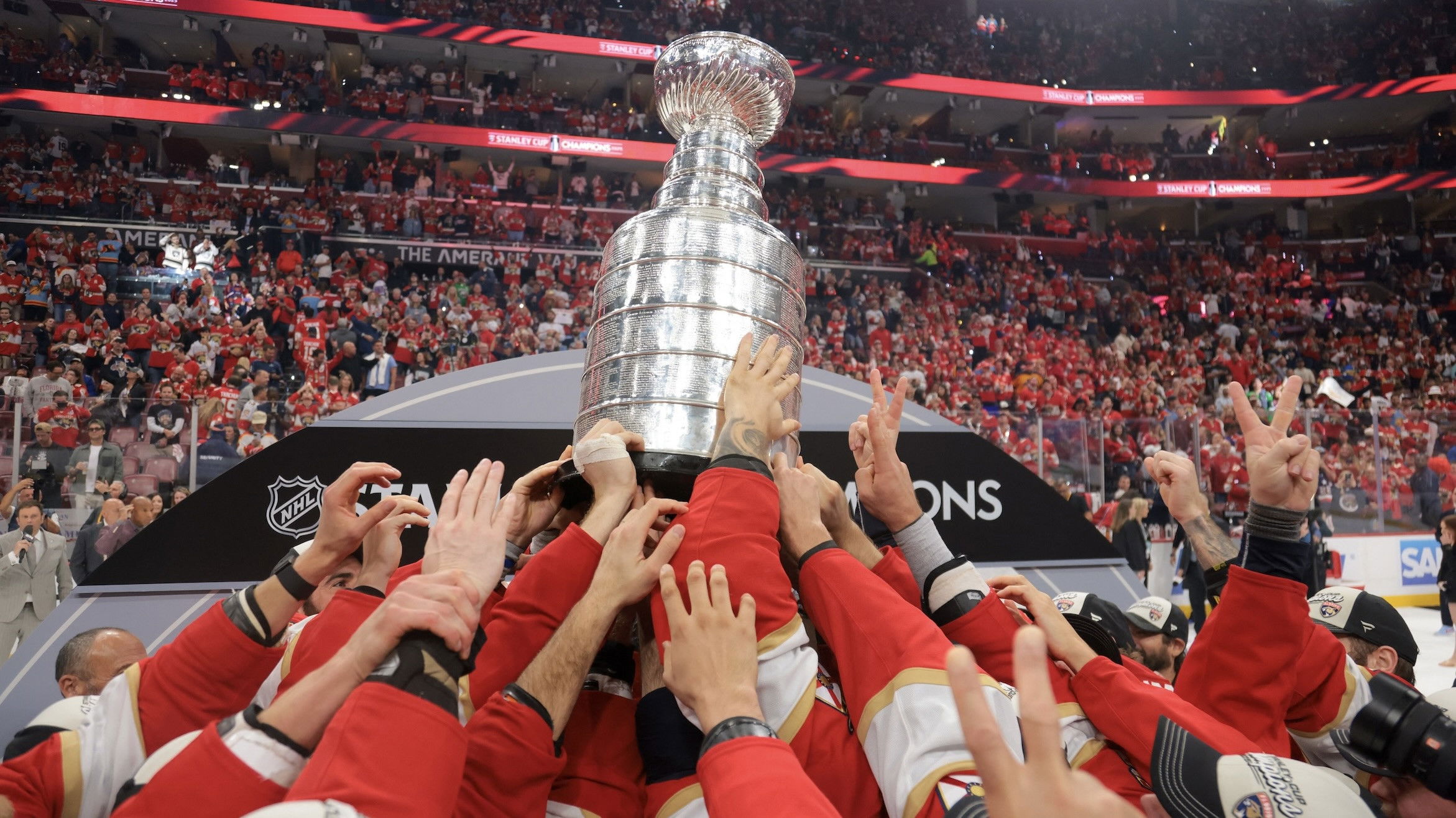 Backdrop for Florida Panthers' 2025 Stanley Cup Championship Film