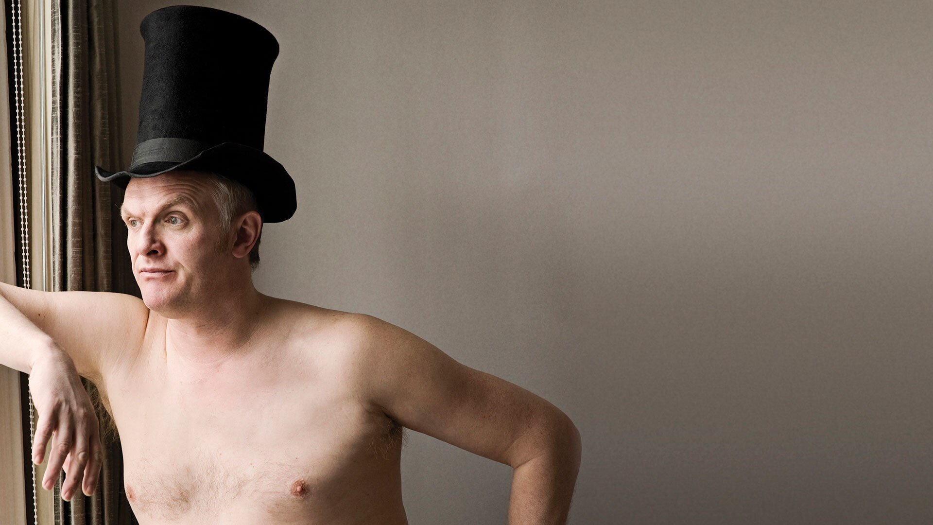 Backdrop for Greg Davies: Firing Cheeseballs at a Dog