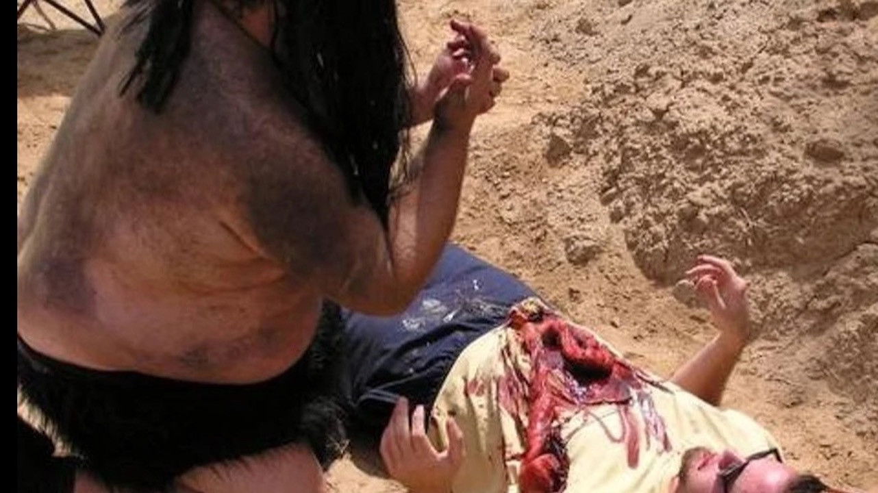 Backdrop for Return to Yucca Flats: Desert Man Beast