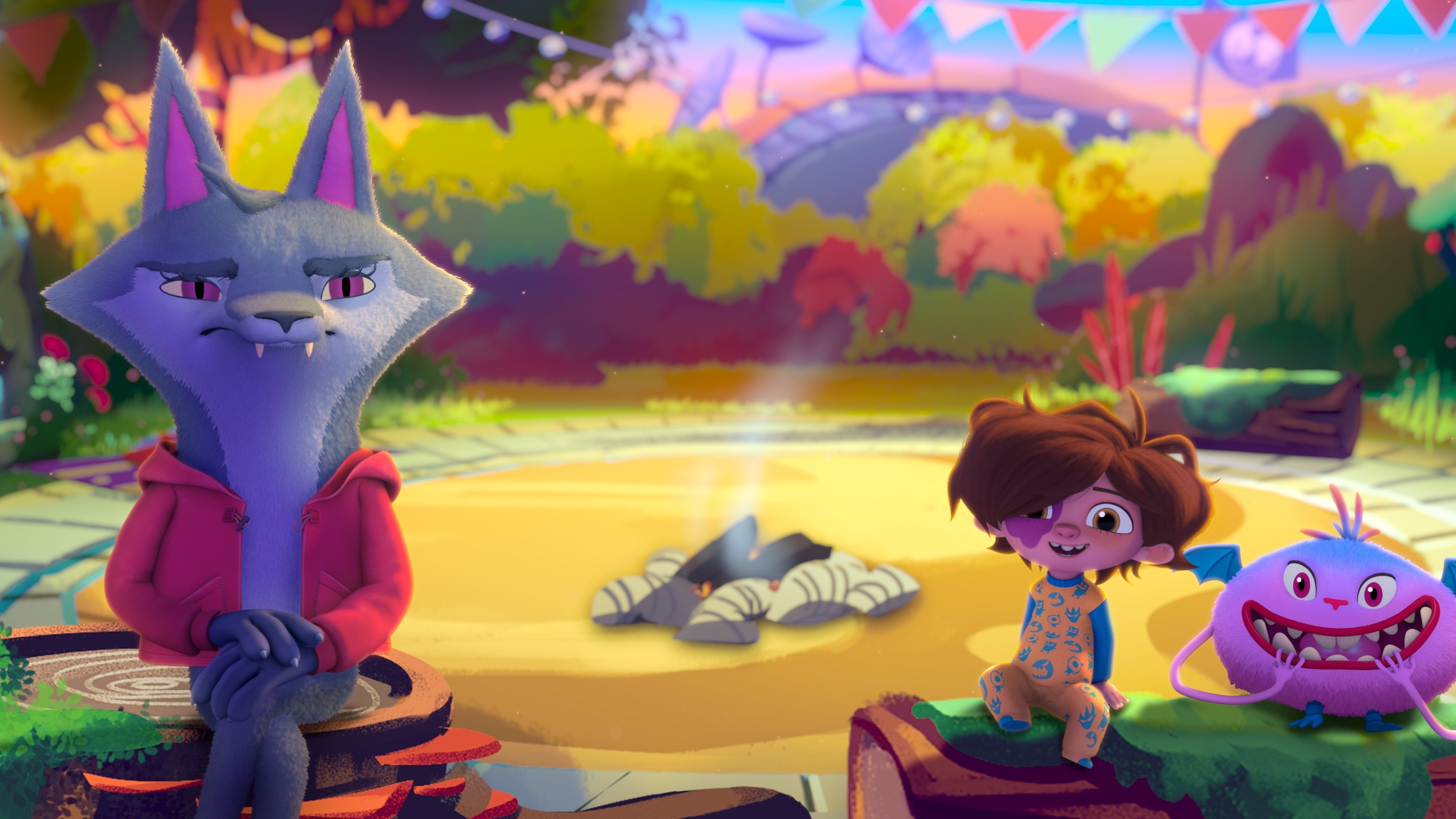 Backdrop for Hanna and the Monsters