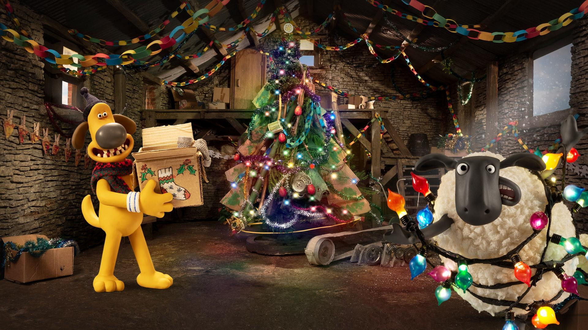 Backdrop for Shaun the Sheep: The Flight Before Christmas