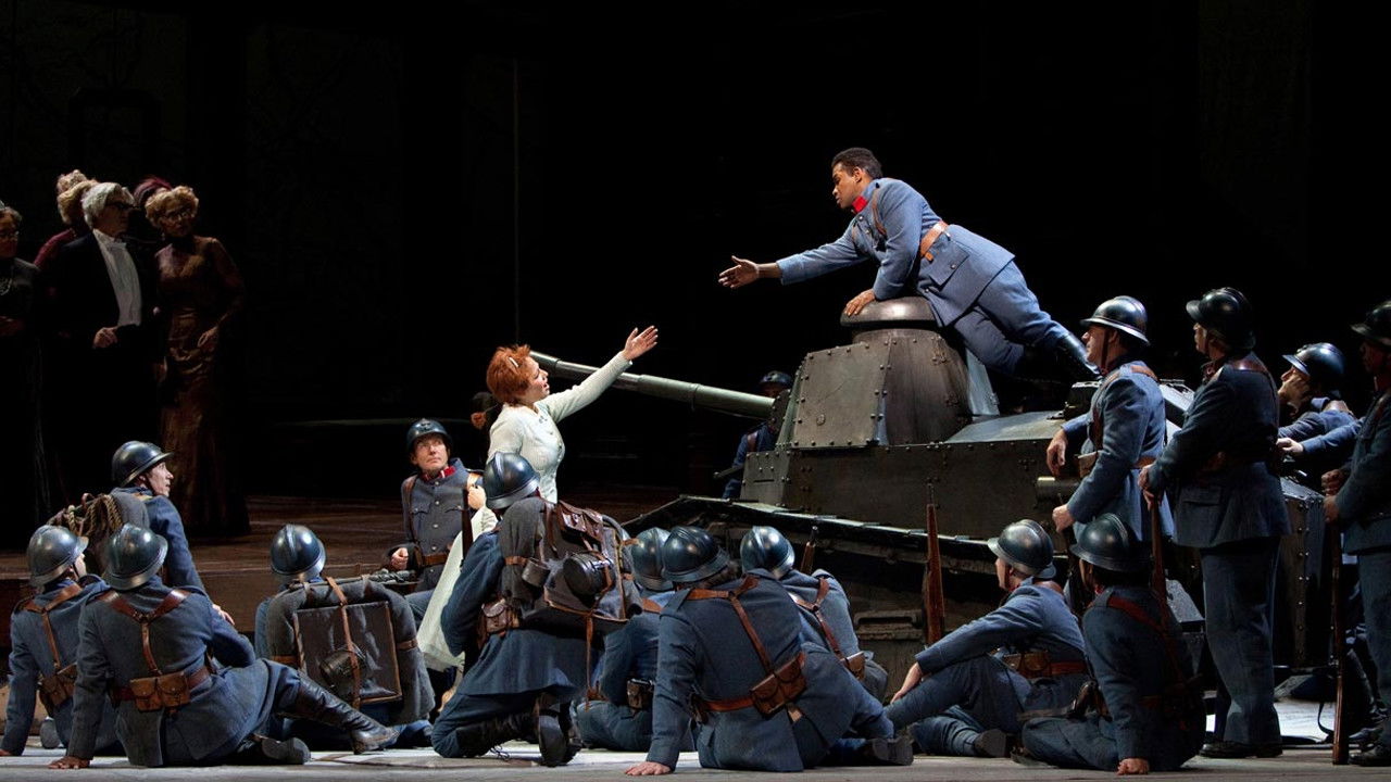 Backdrop for The Metropolitan Opera:  La Fille du Régiment