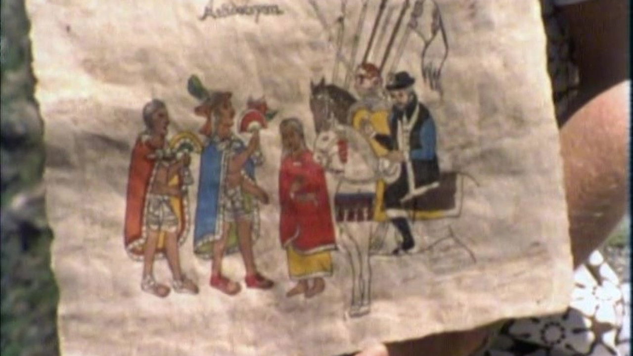 Backdrop for The Story of Cortez and Montezuma