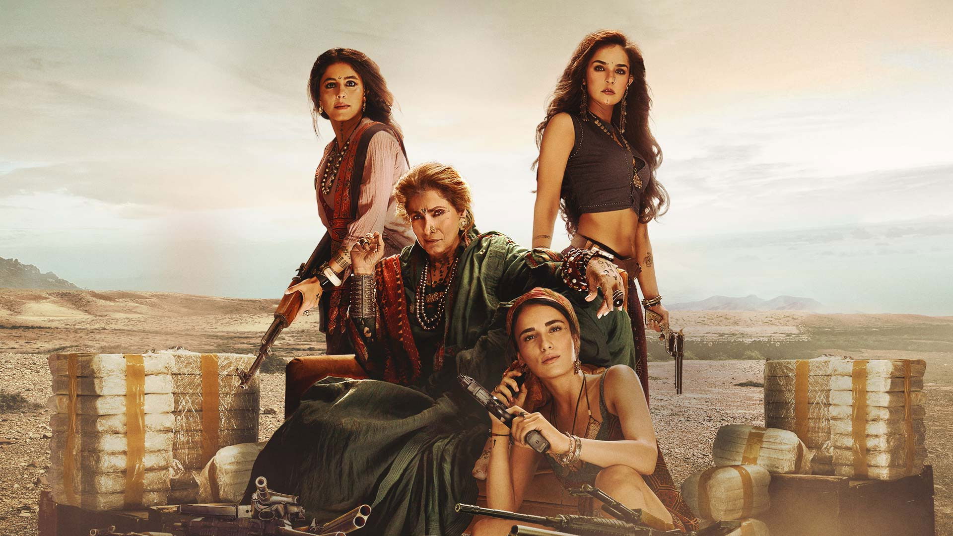 Backdrop for Saas, Bahu Aur Flamingo