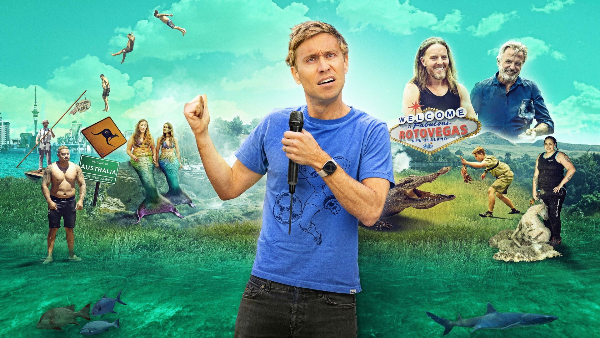 Backdrop for Russell Howard Stands Up to the World
