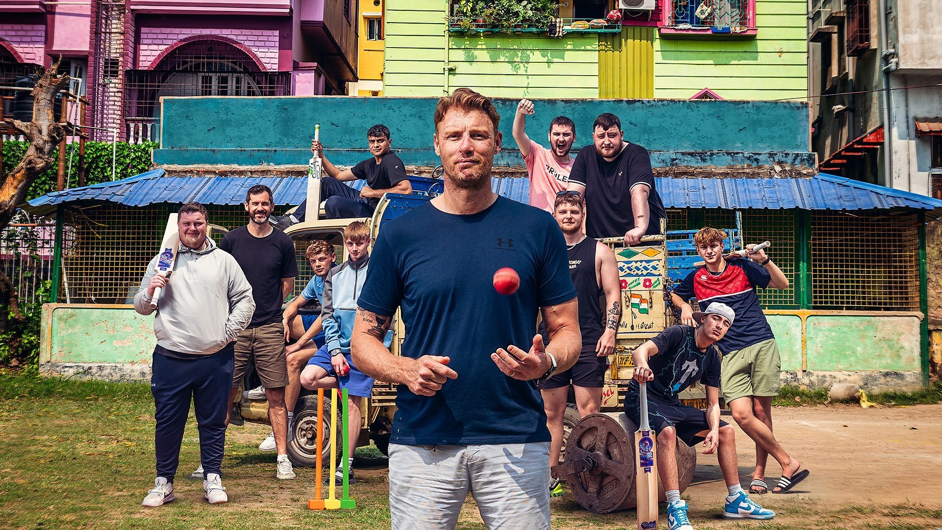 Backdrop for Freddie Flintoff's Field of Dreams
