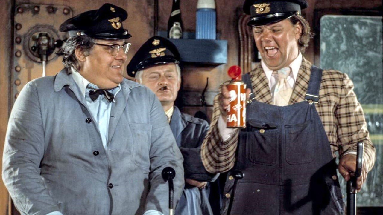 Backdrop for The Olsen Gang on the Track