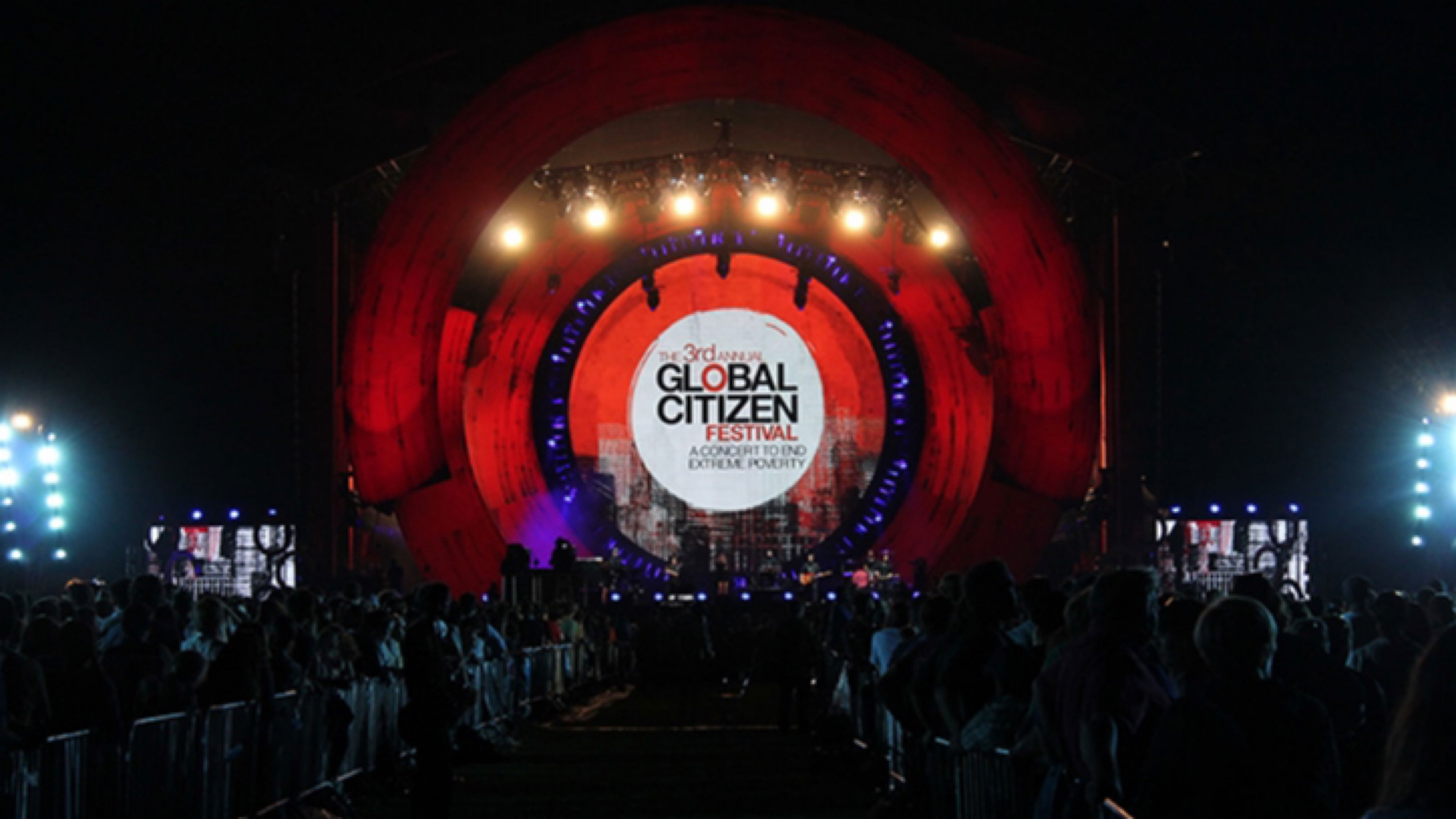 Backdrop for Global Citizen Festival 2014