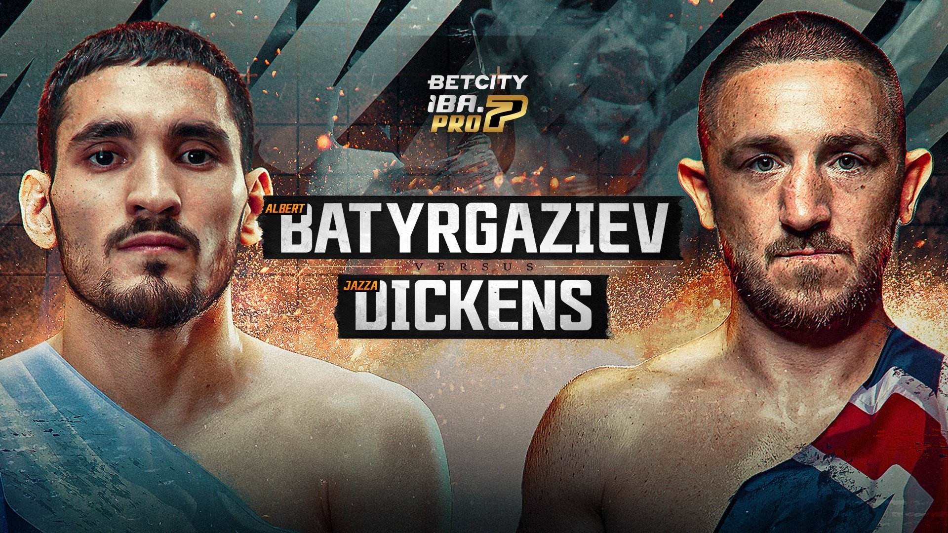 Backdrop for Albert Batyrgaziev vs. James Dickens