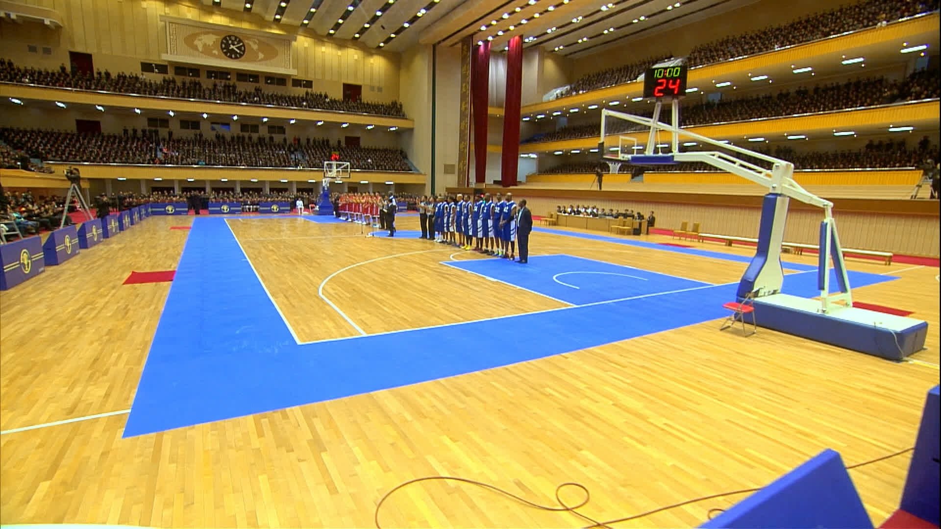 Backdrop for Dennis Rodman's Big Bang in PyongYang