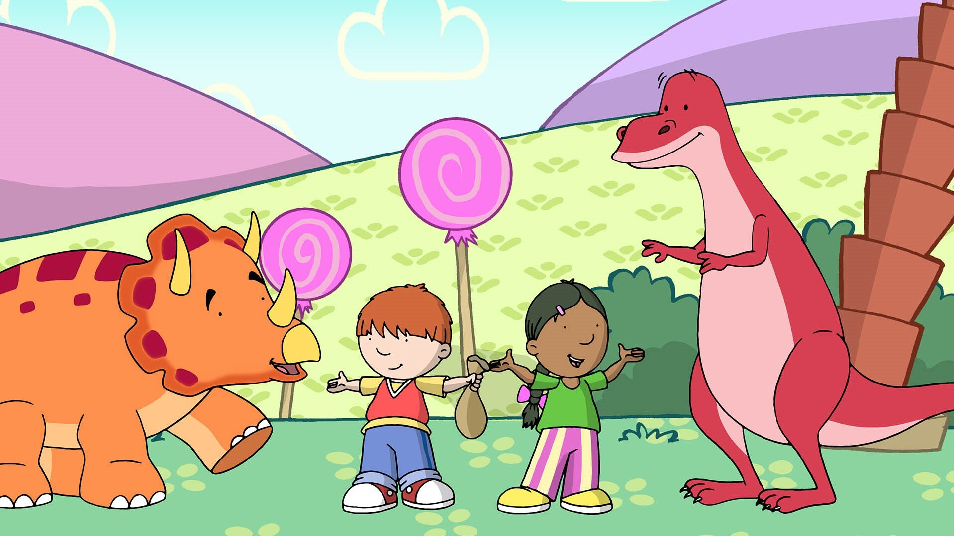 Backdrop for Harry and His Bucket Full of Dinosaurs