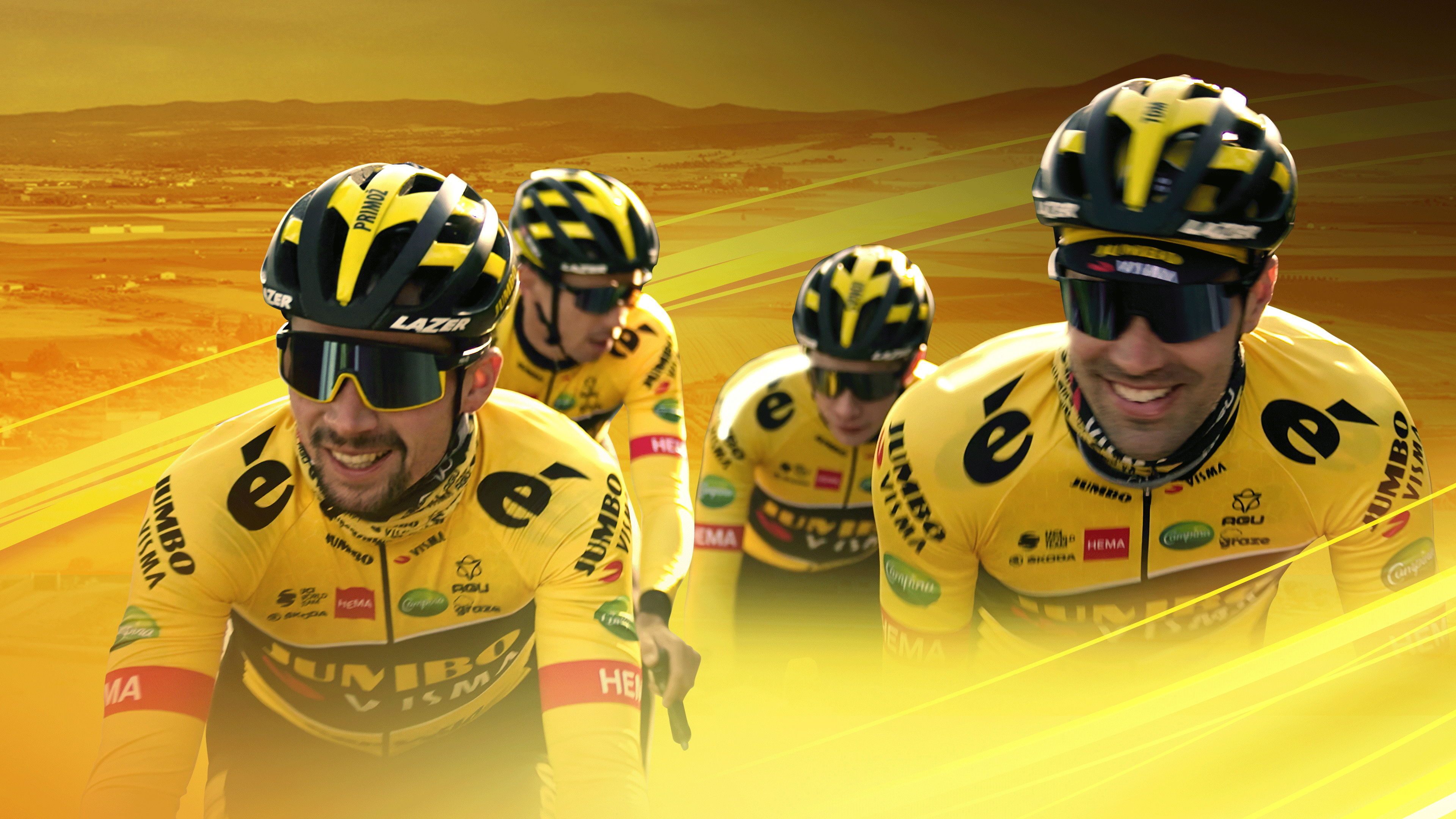 Backdrop for All-in team Jumbo Visma