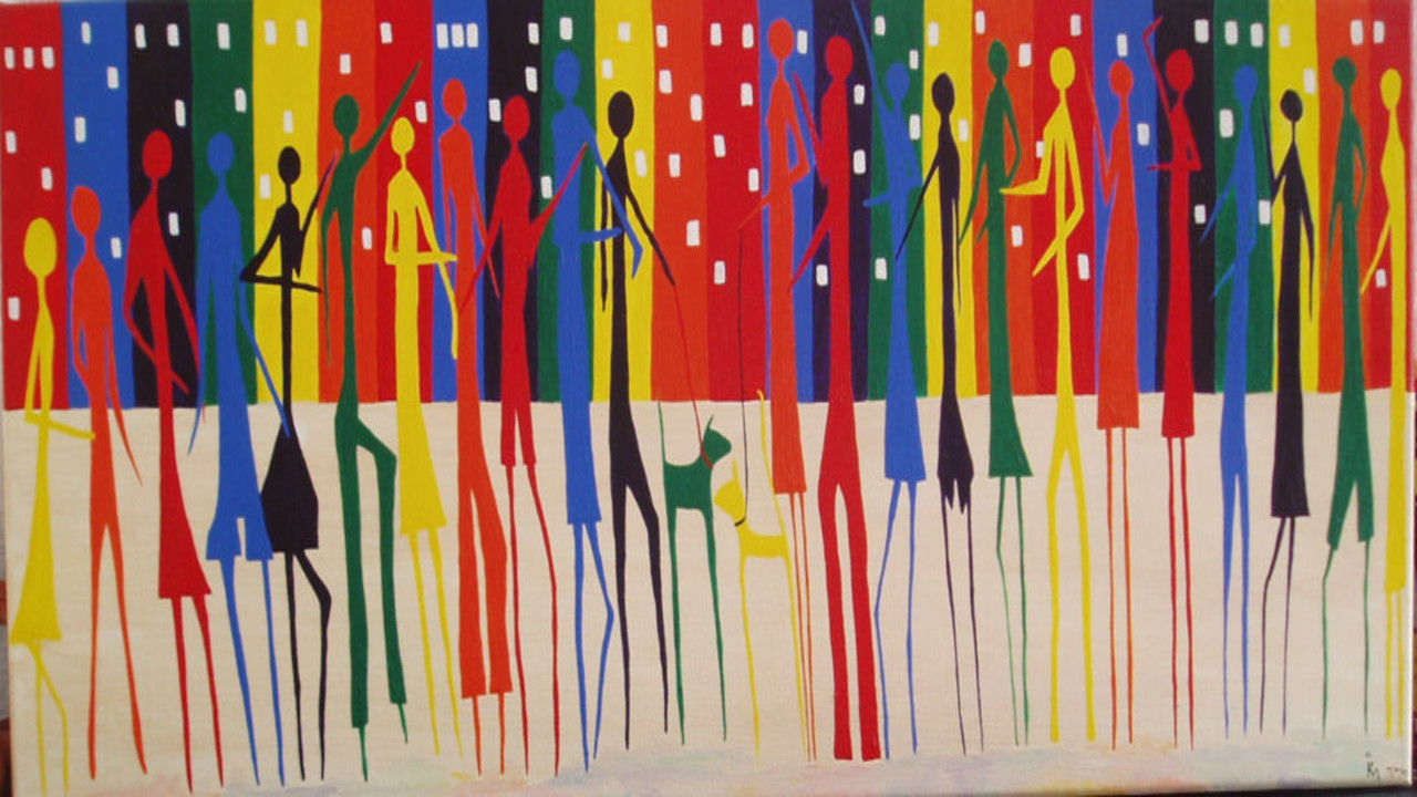 Backdrop for Painting with 14 Personalities