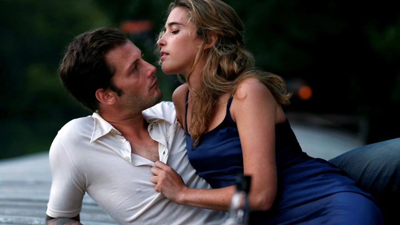 Backdrop for The Blonde with Bare Breasts