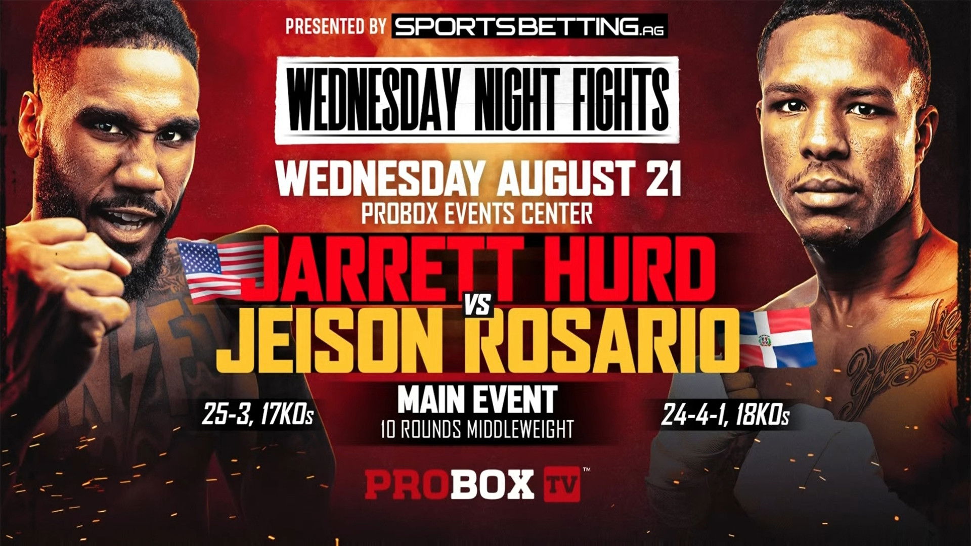 Backdrop for Jarrett Hurd vs. Jeison Rosario