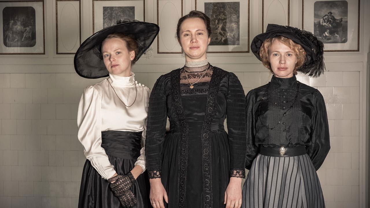 Backdrop for Defiance - Three Women And The Vote.