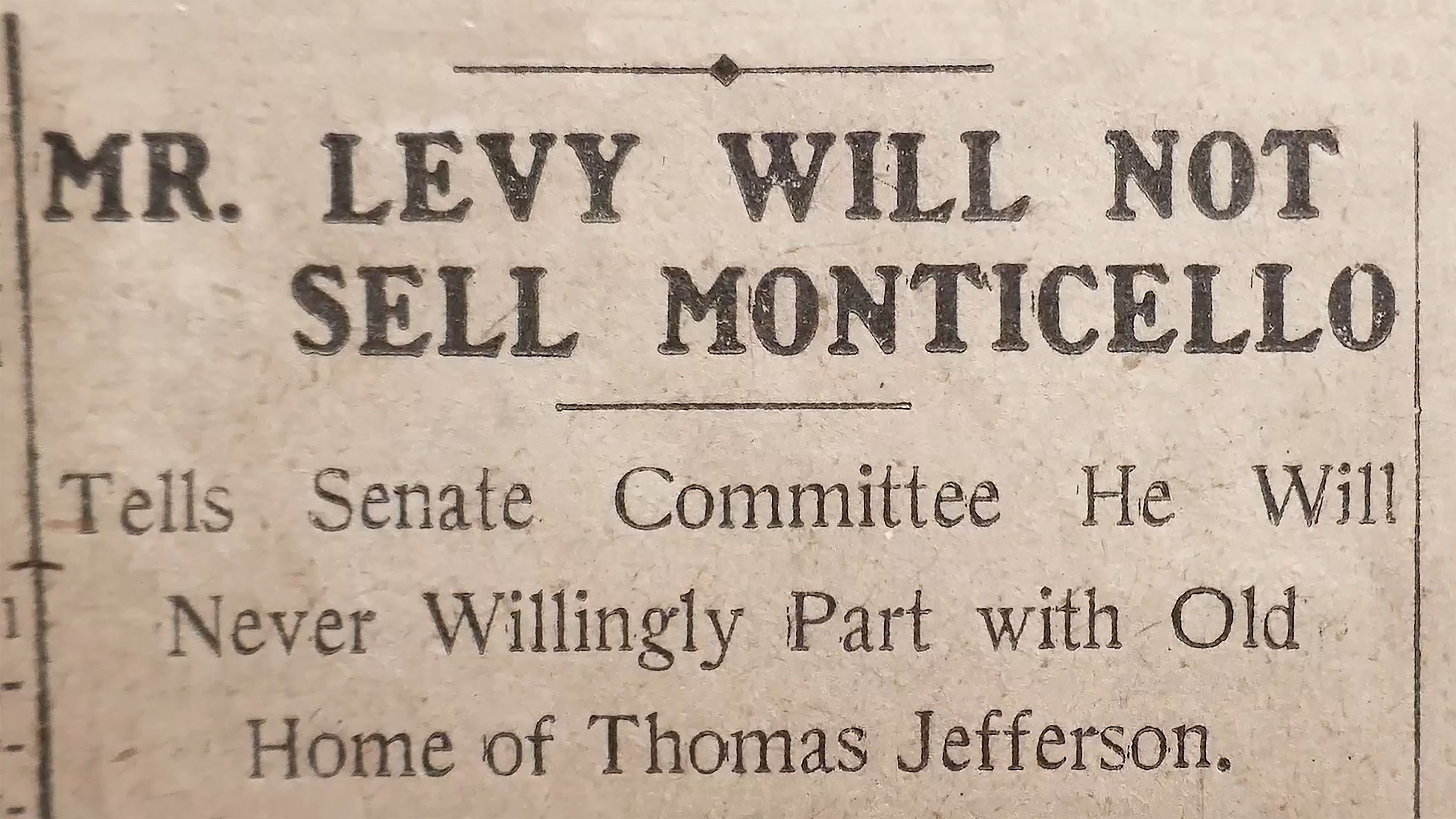 Backdrop for The Levys of Monticello