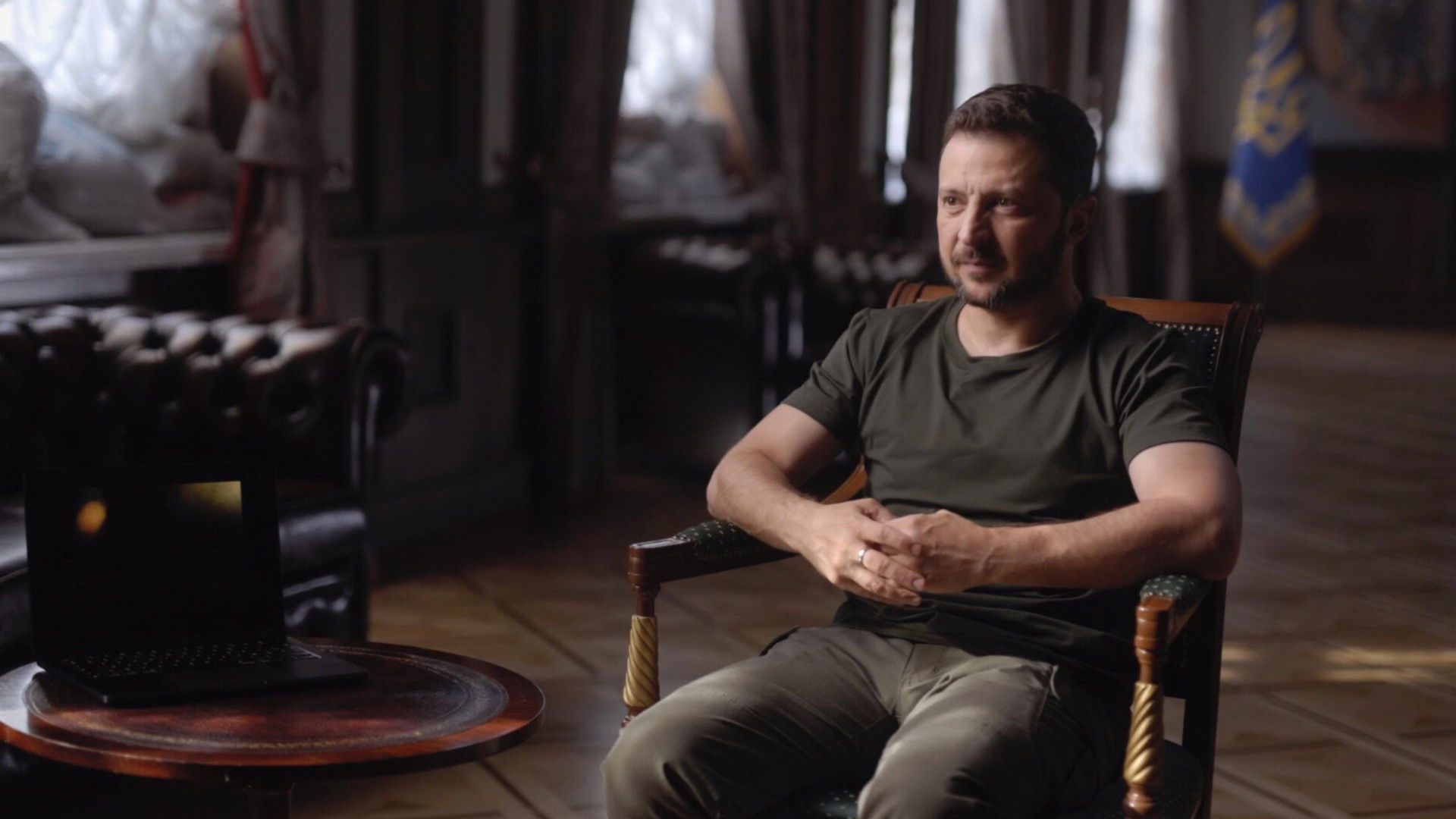 Backdrop for Zelensky