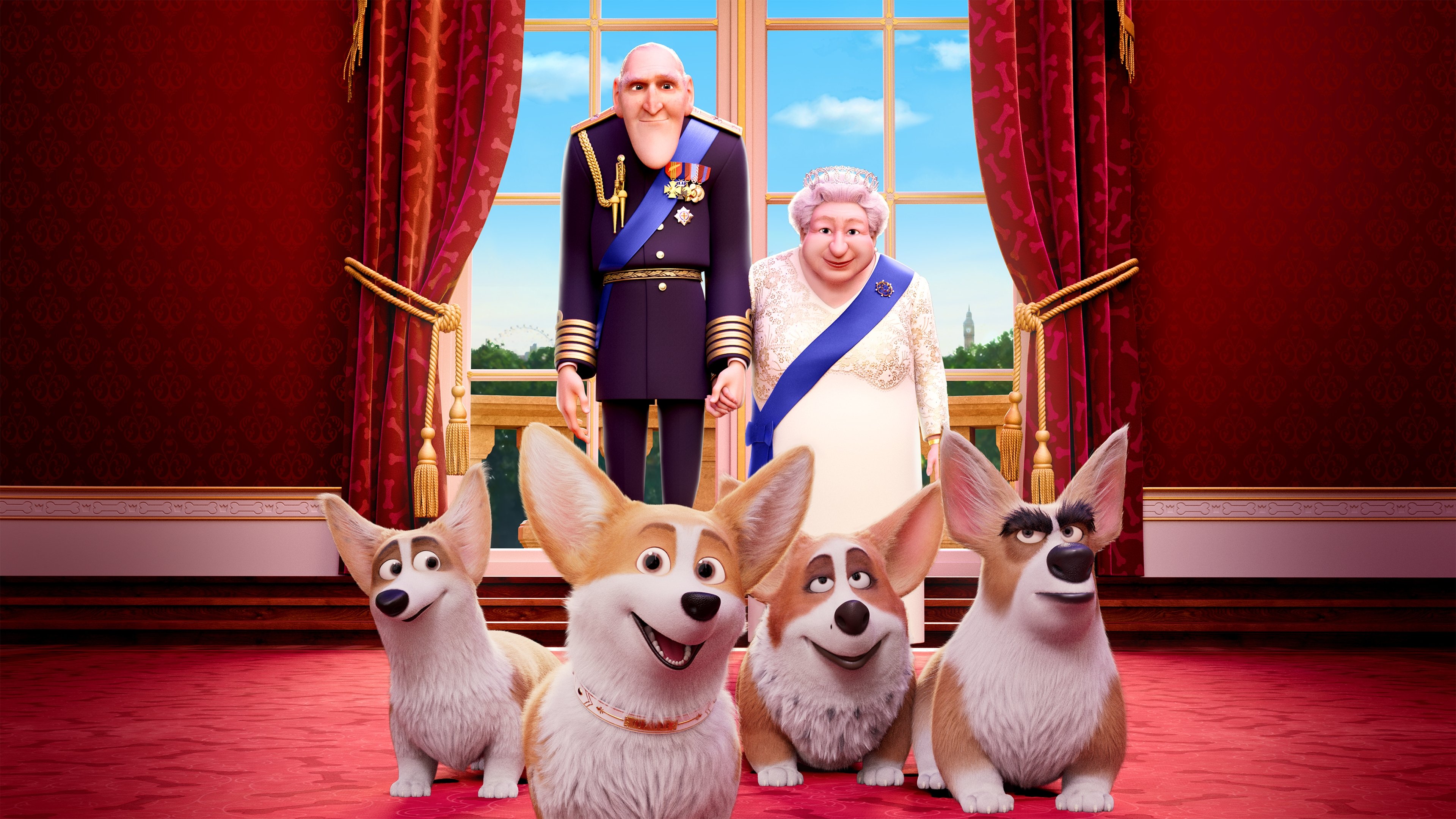 Backdrop for The Queen's Corgi
