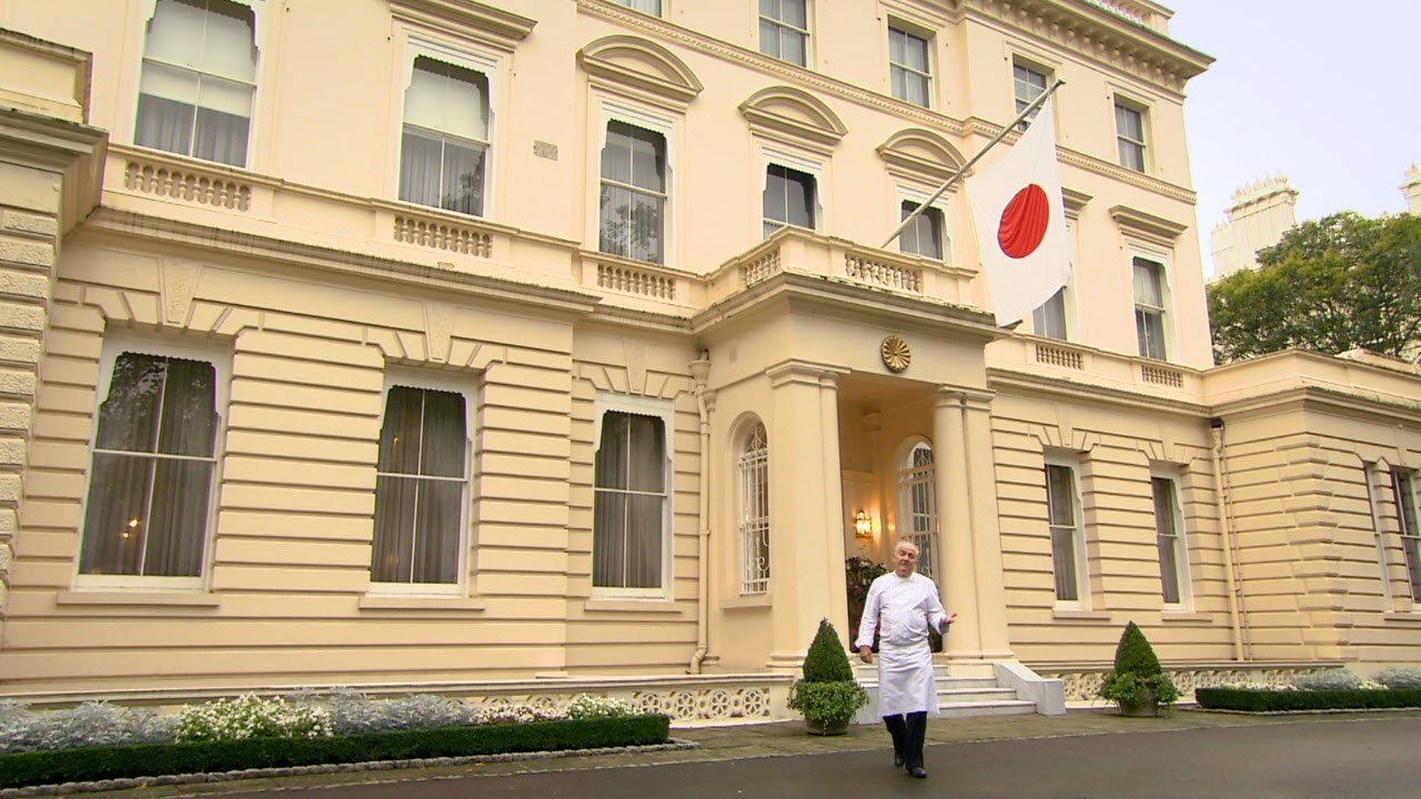 Backdrop for Rick Stein and the Japanese Ambassador