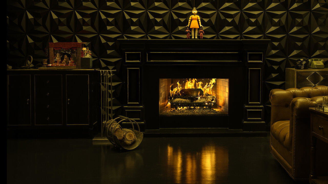 Backdrop for Squid Game: Fireplace