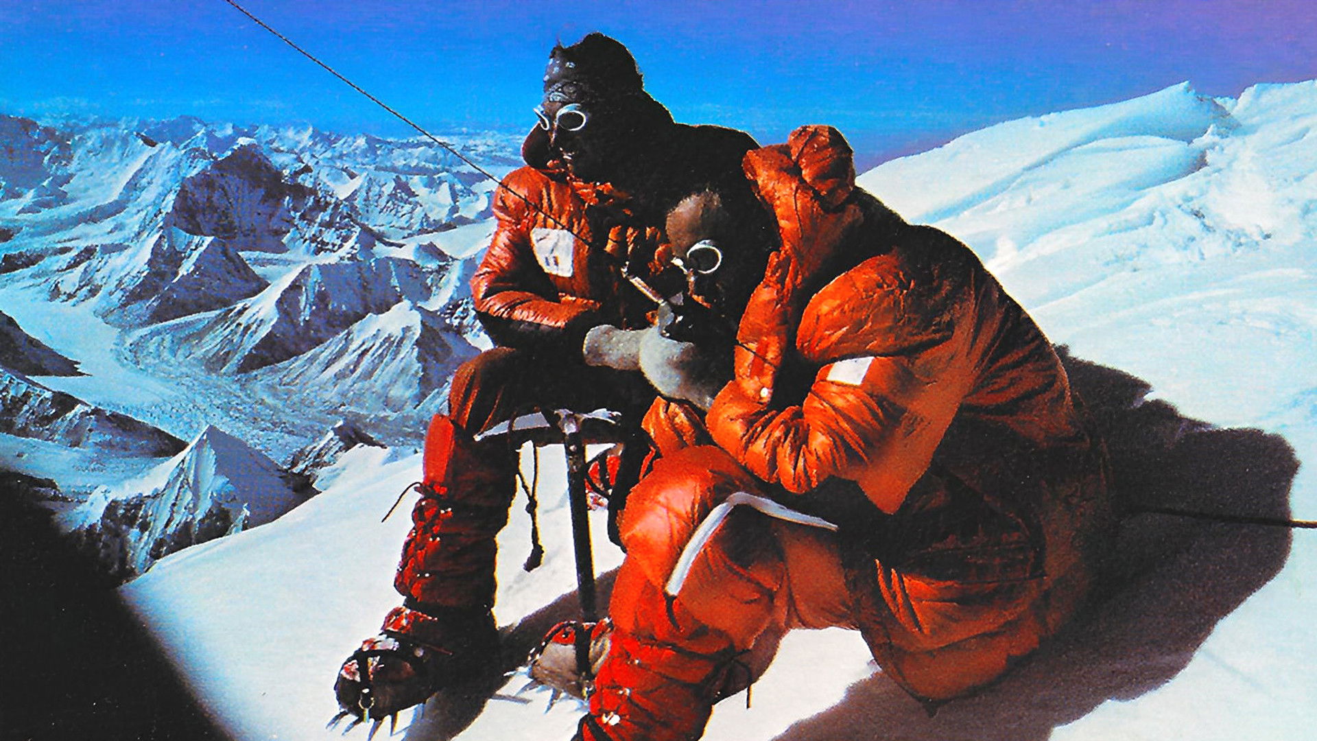 Backdrop for Everest 78, or the French on top of the world