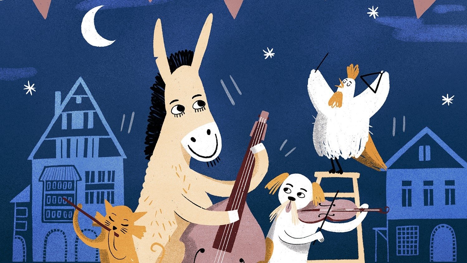 Backdrop for Town Musicians of Bremen