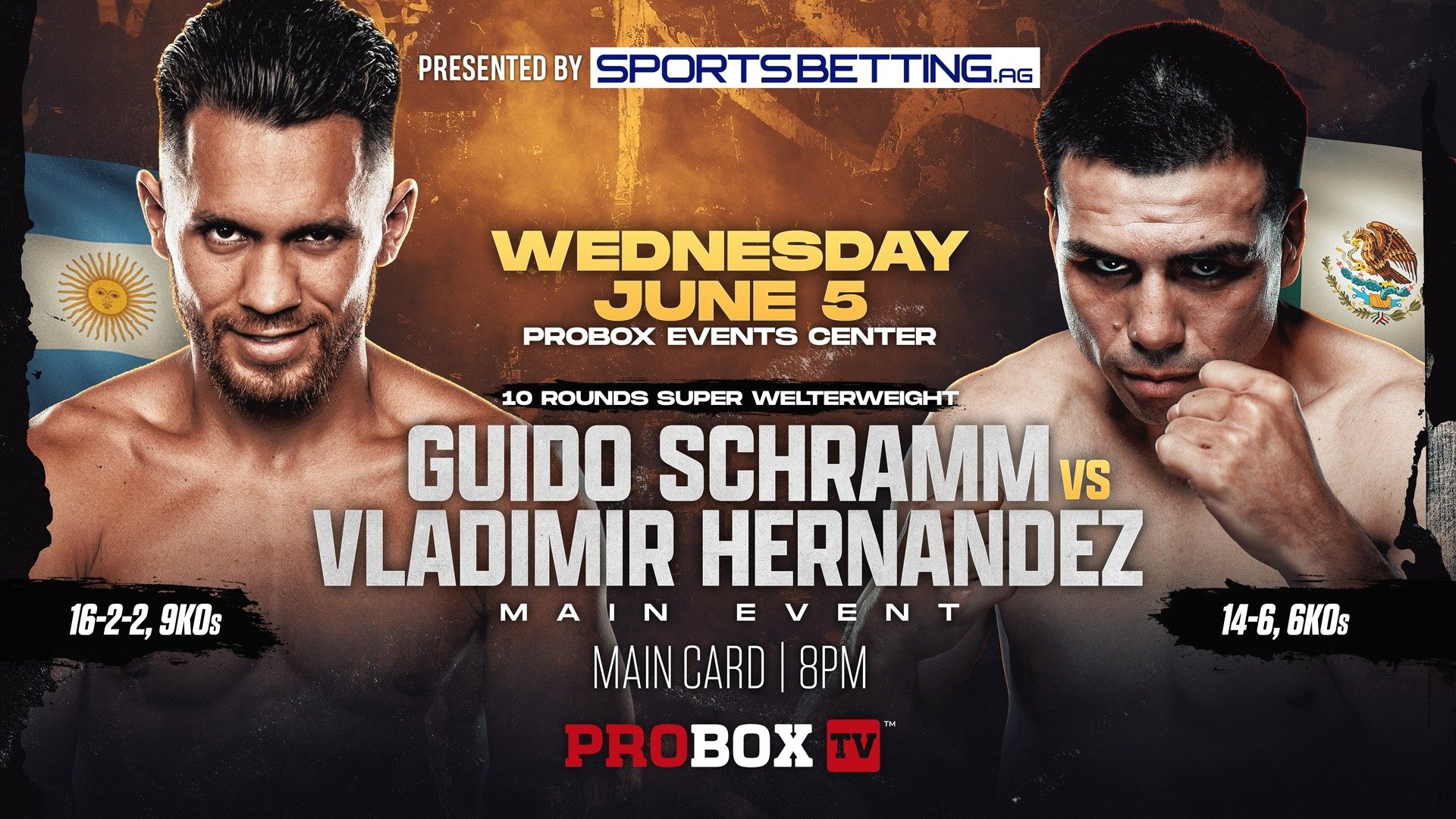 Backdrop for Guido Emmanuel Schramm vs. Vladimir Hernandez