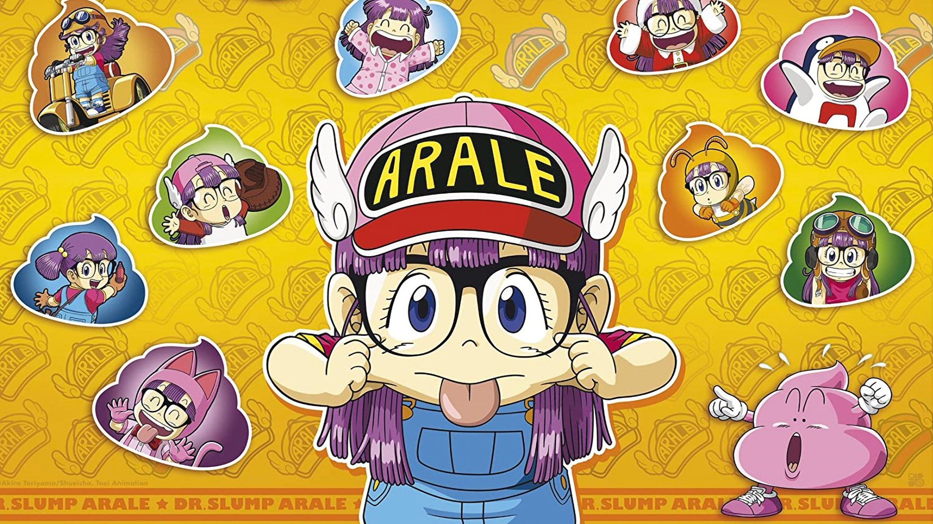 Backdrop for Dr. Slump and Arale-chan: N-cha! Clear Skies Over Penguin Village