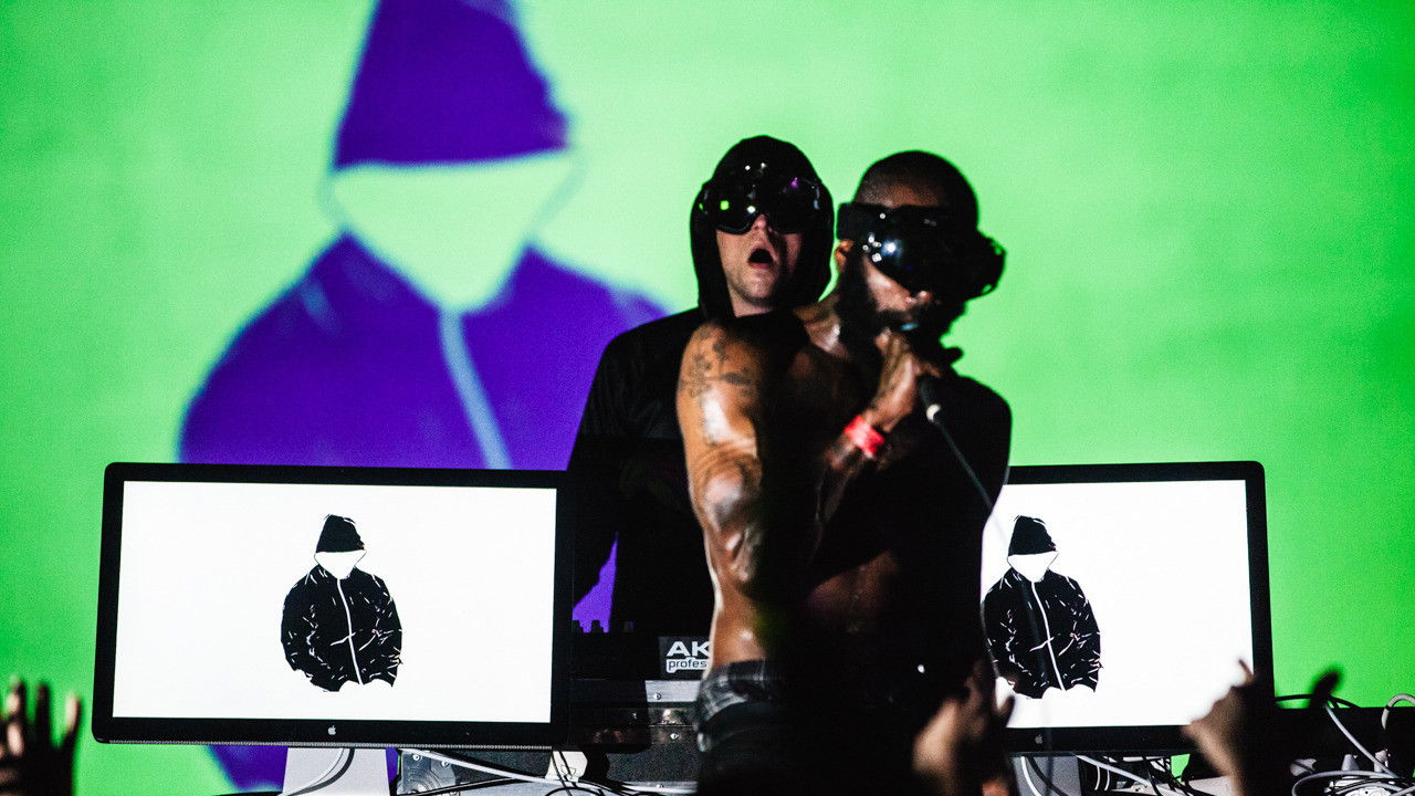 Backdrop for Death Grips: Ray-Ban x Boiler Room 001 | SXSW Warehouse Broadcast Live Set
