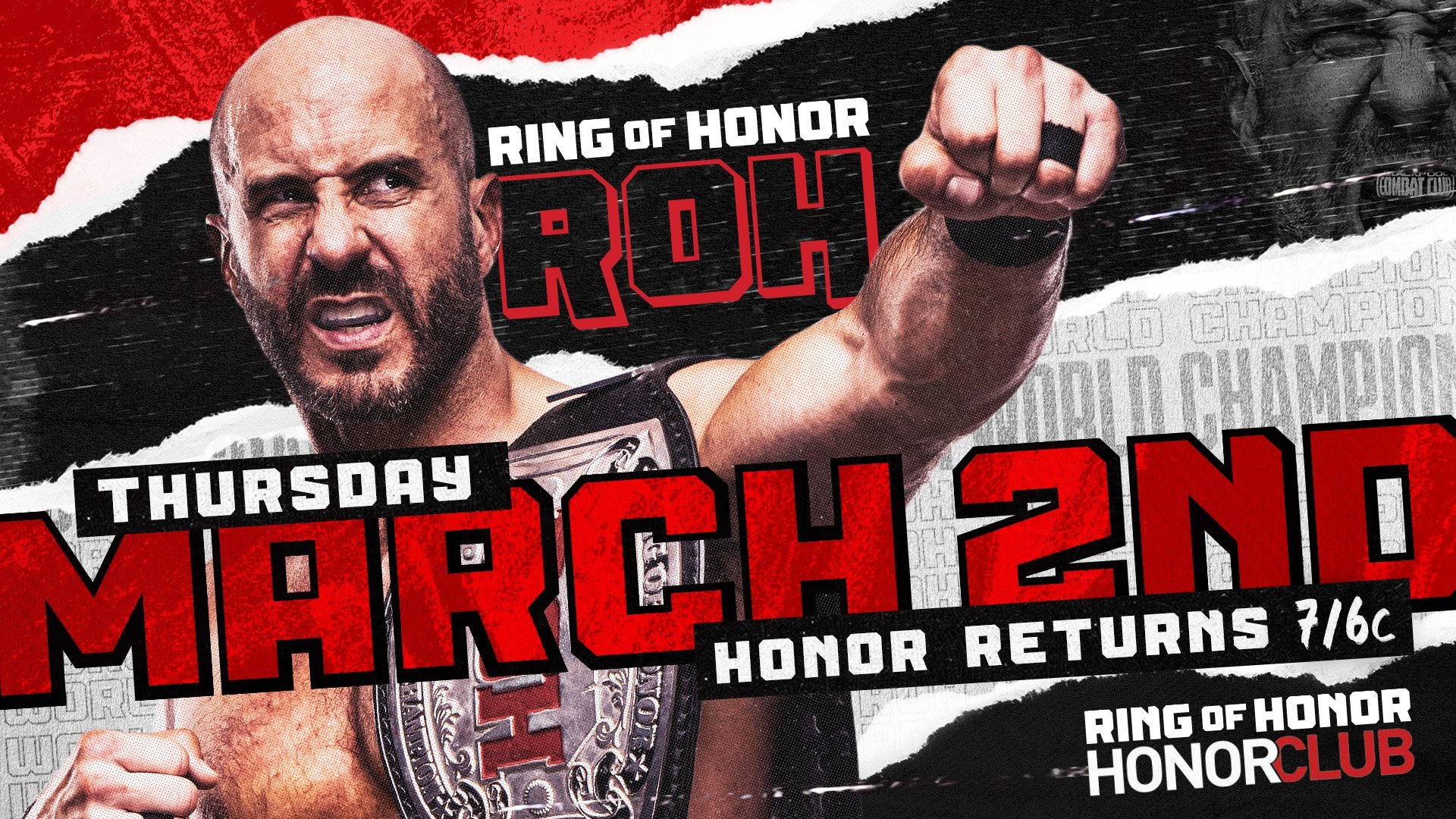 Backdrop for Ring of Honor Wrestling
