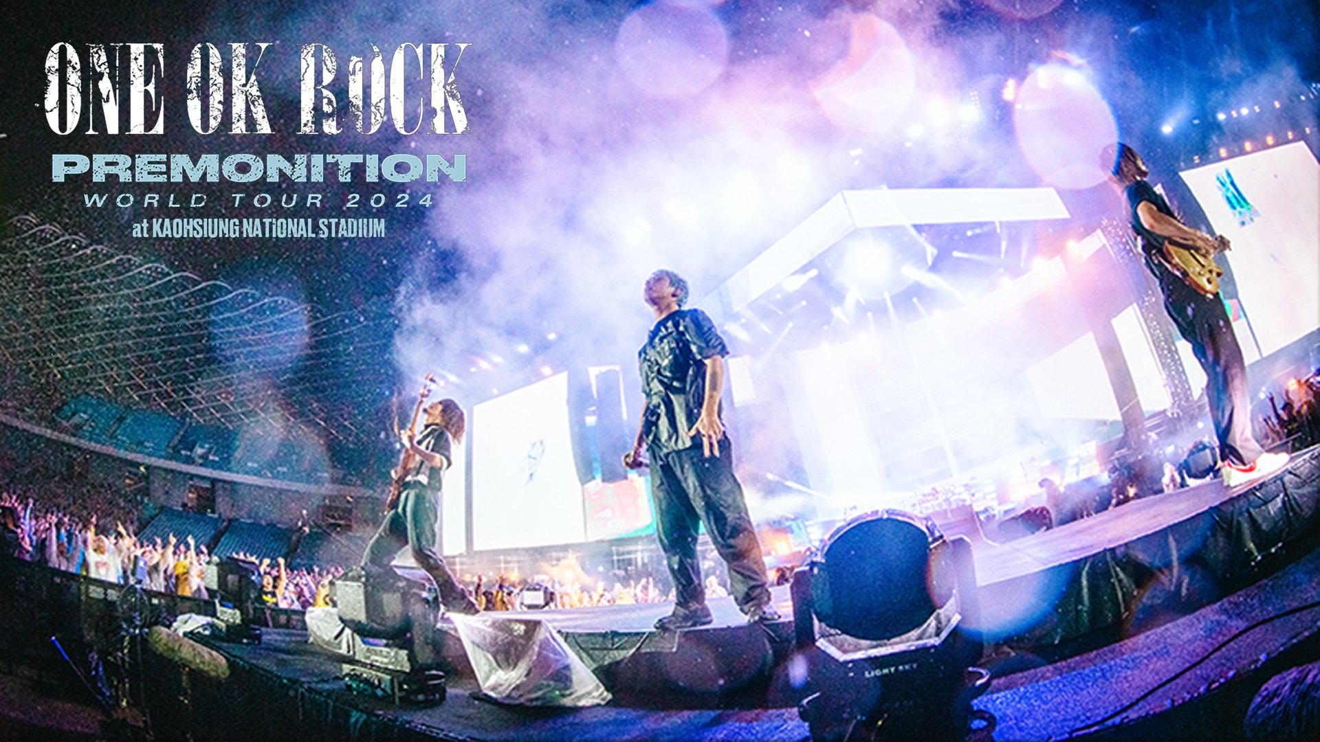 Backdrop for ONE OK ROCK 2024 PREMONITION WORLD TOUR at KAOHSIUNG NATIONAL STADIUM