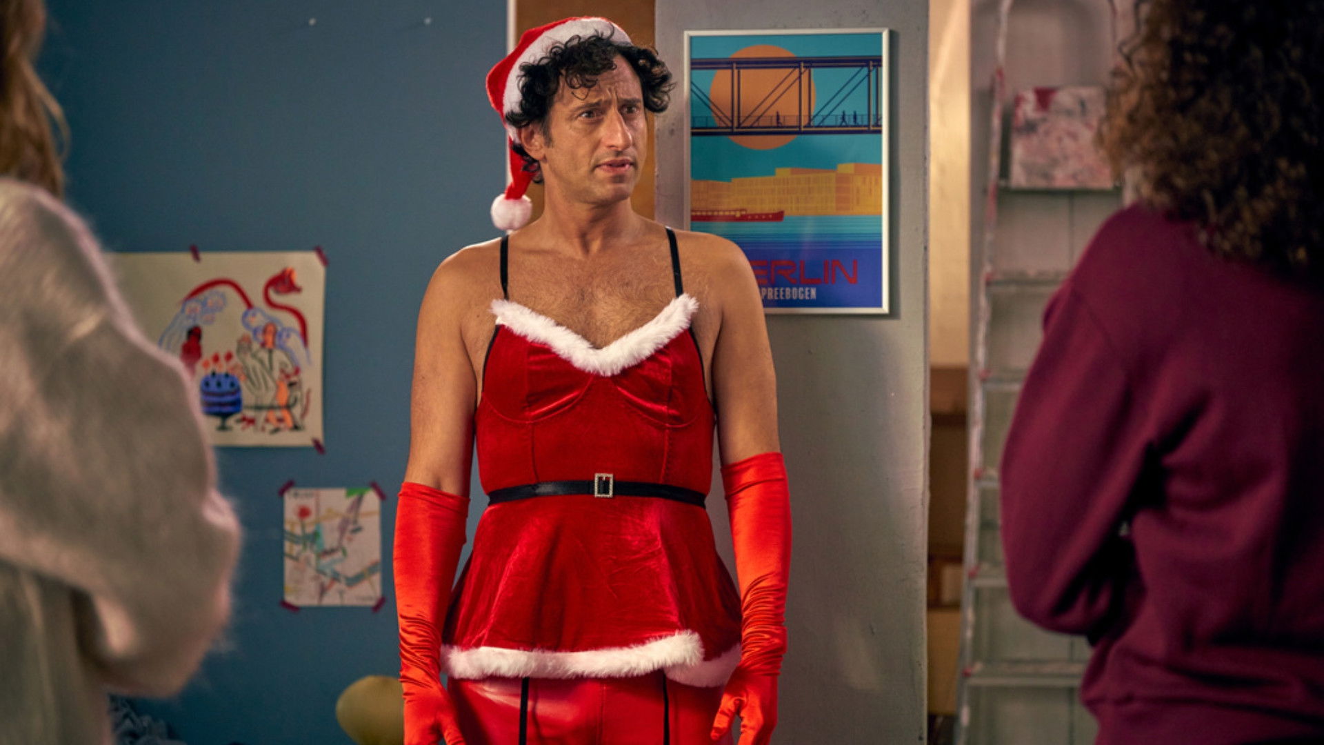 Backdrop for Zwei Weihnachtsmänner sind einer zu viel