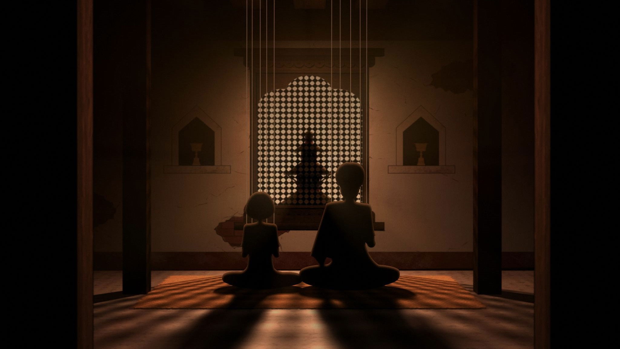 Backdrop for Marionettes (and the virtue of a lotus flower)