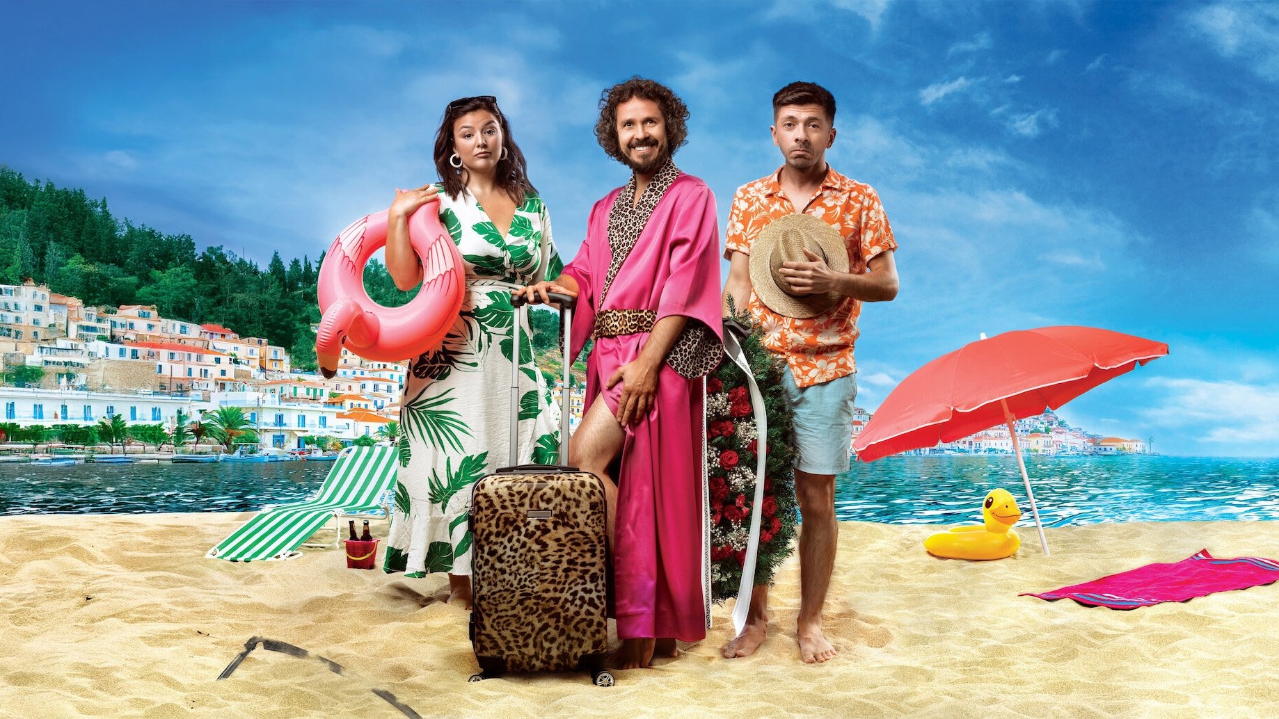 Backdrop for Death on Holiday