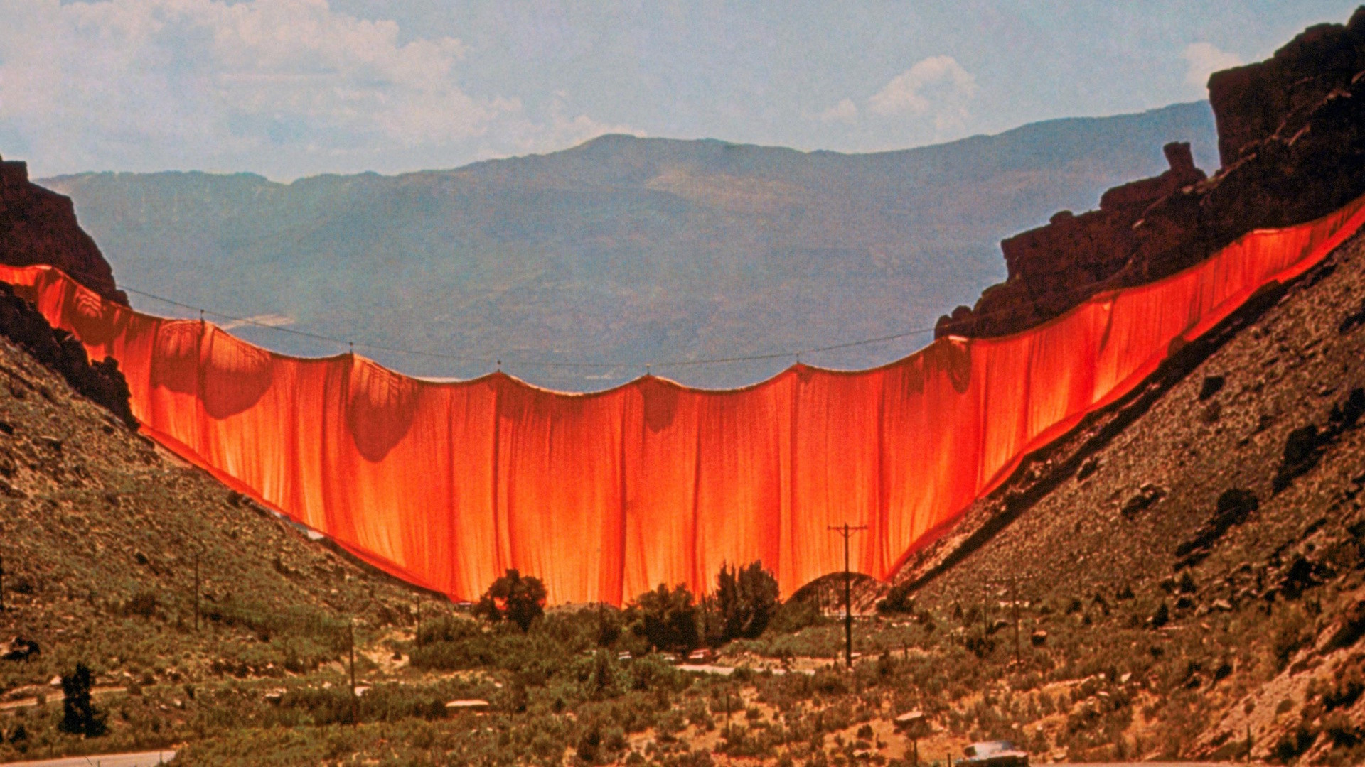 Backdrop for Christo's Valley Curtain
