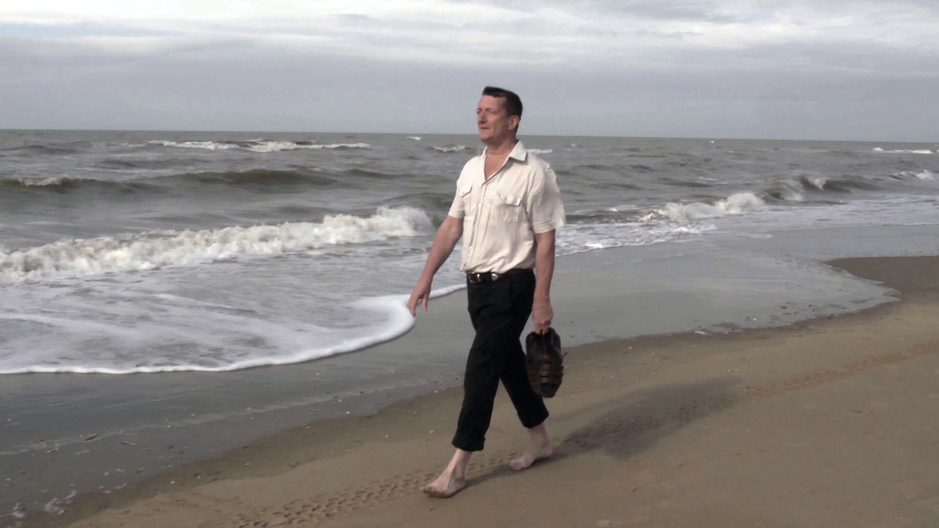 Backdrop for I Will Not Mention Your Name, Portrait of Ted van Lieshout