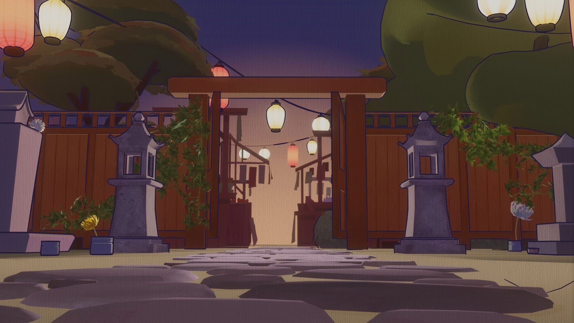 Backdrop for Bon Odori