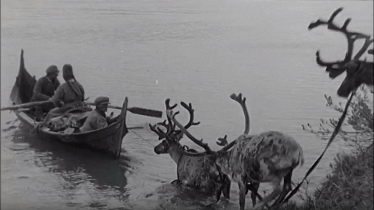 Backdrop for In the land of the mountain people: Days in Lapland