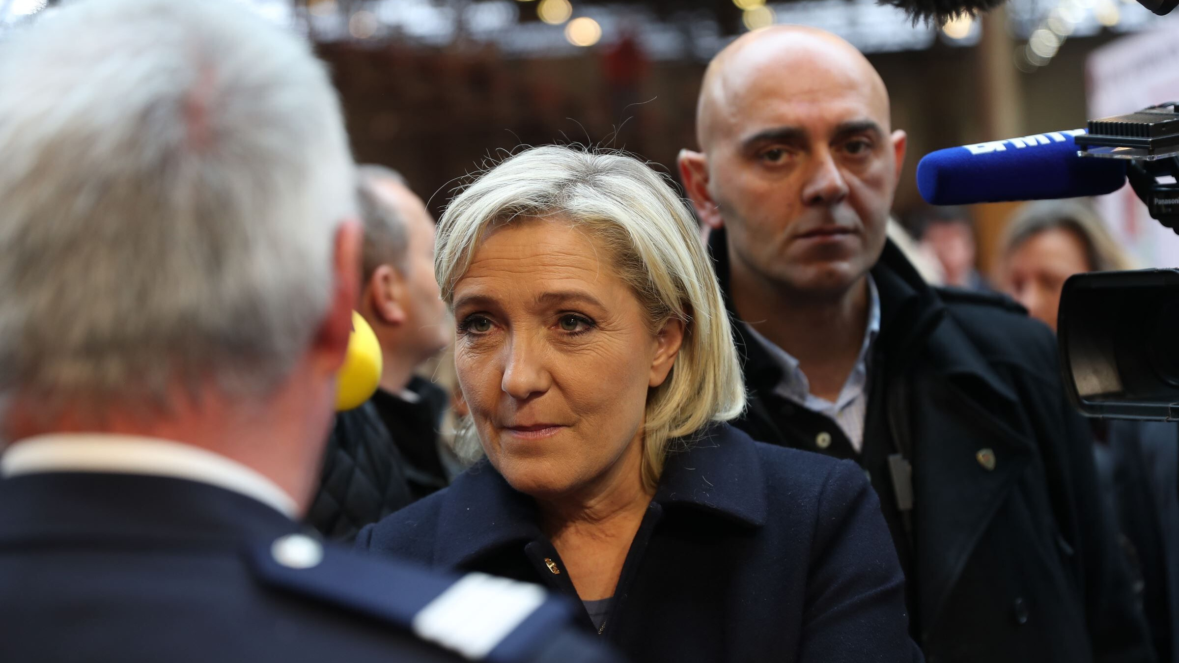 Backdrop for Marine le Pen - The Last March?