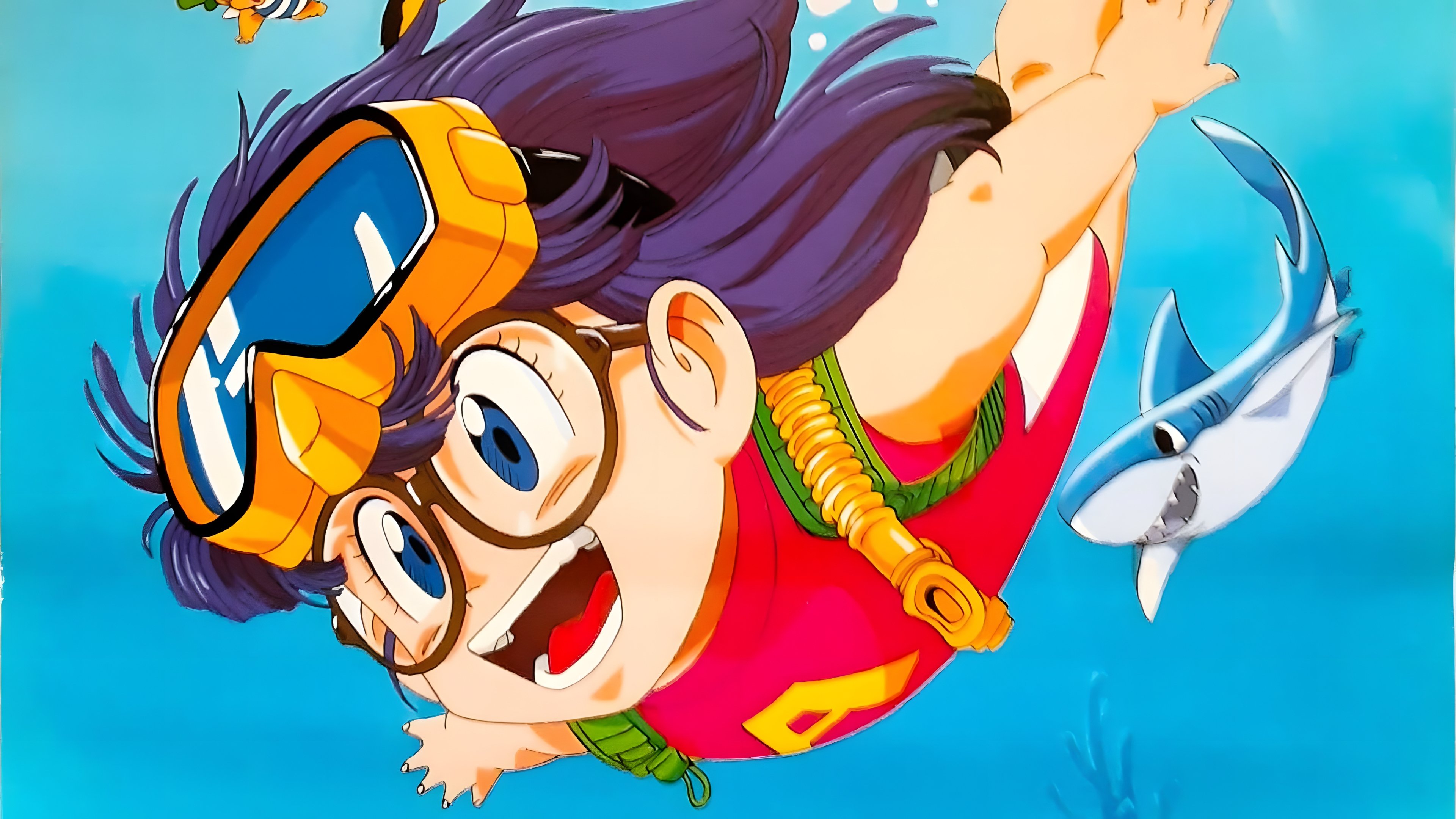 Backdrop for Dr. Slump and Arale-chan: Hoyoyo!! Follow the Rescued Shark...