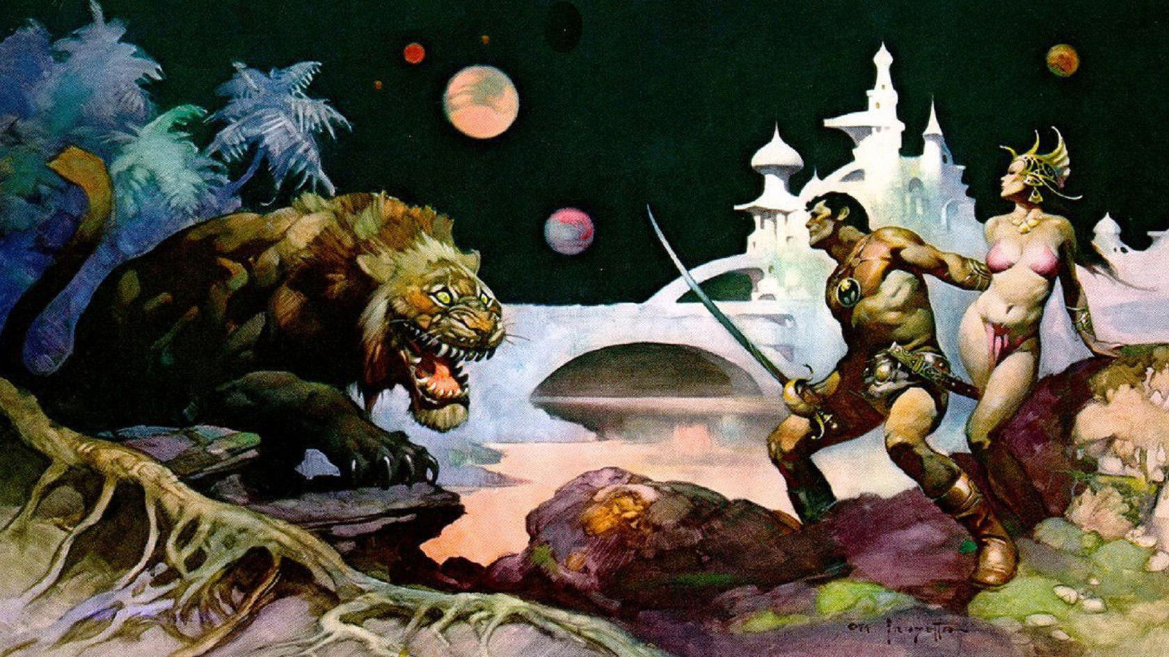 Backdrop for Frazetta: Painting with Fire