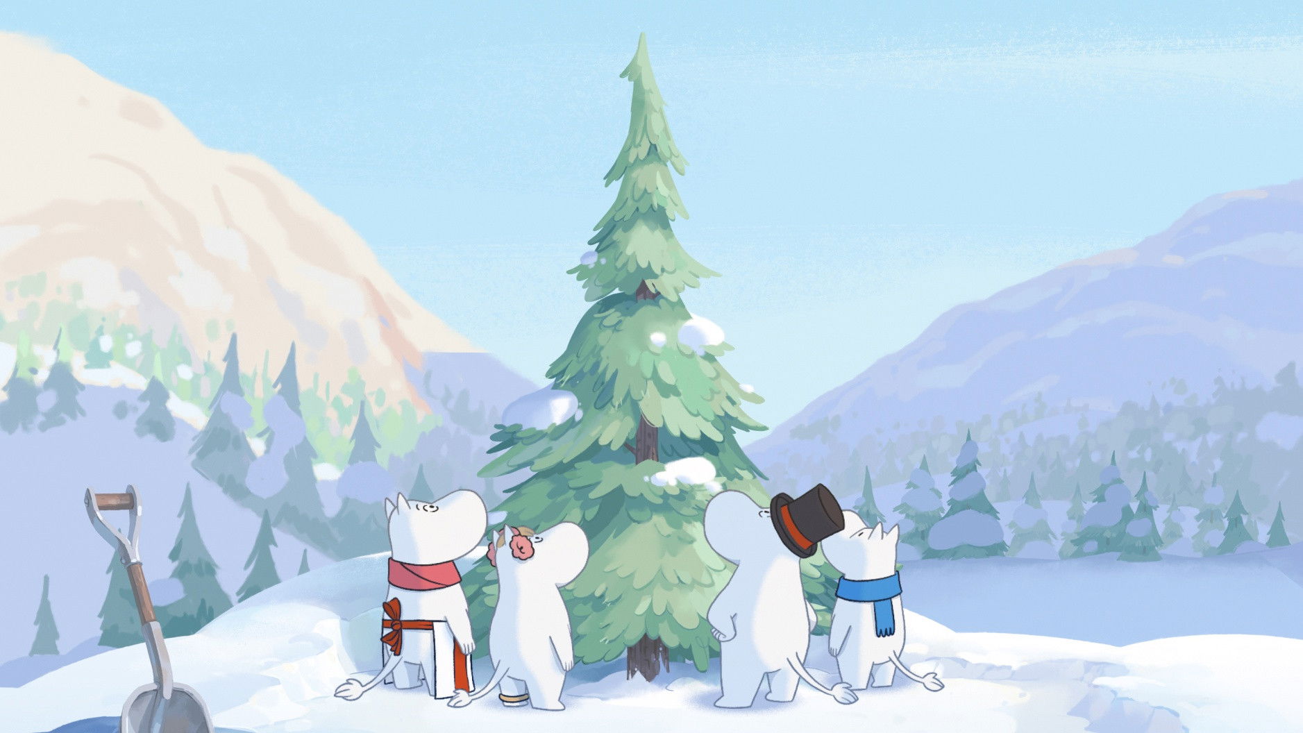 Backdrop for Christmas Comes to Moominvalley