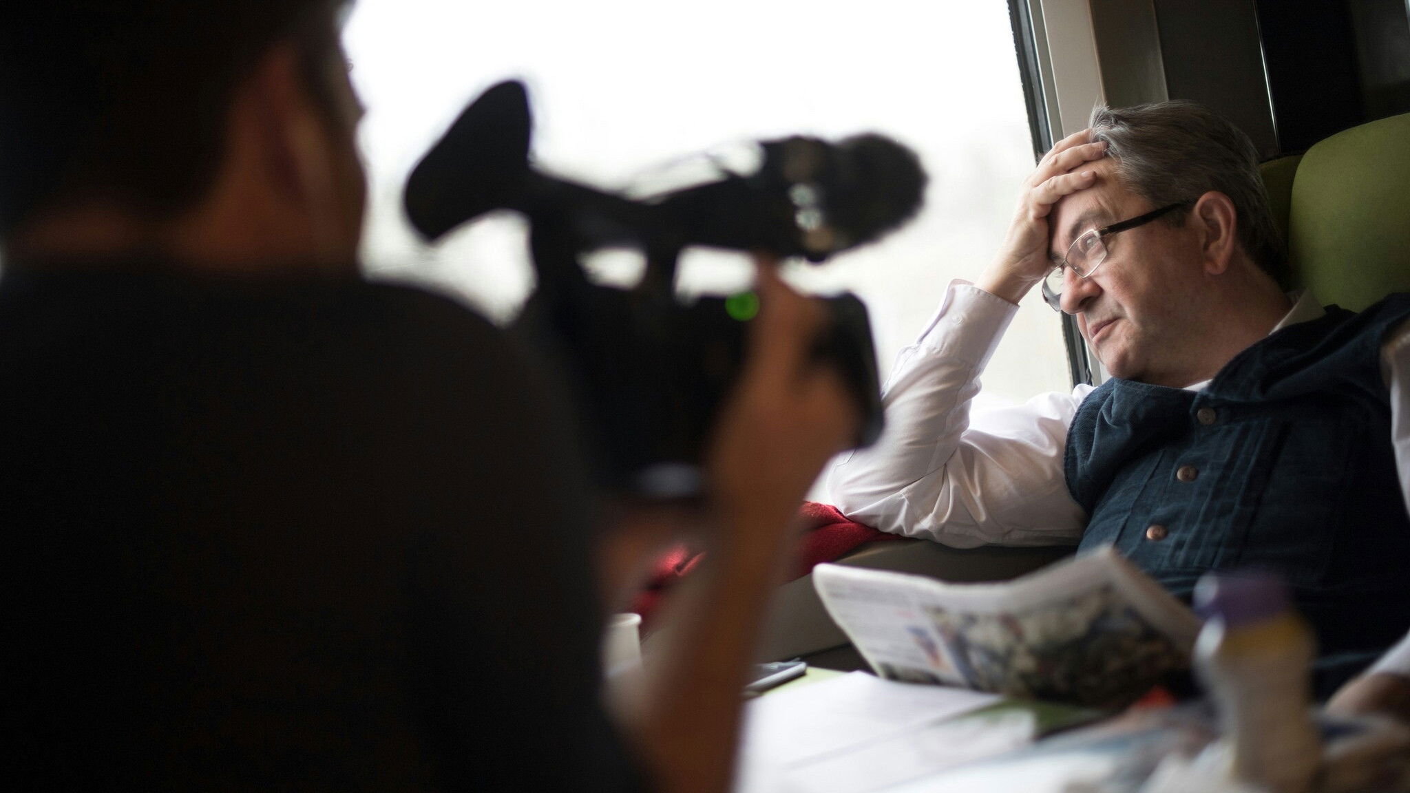 Backdrop for Mélenchon, la campagne d'un insoumis