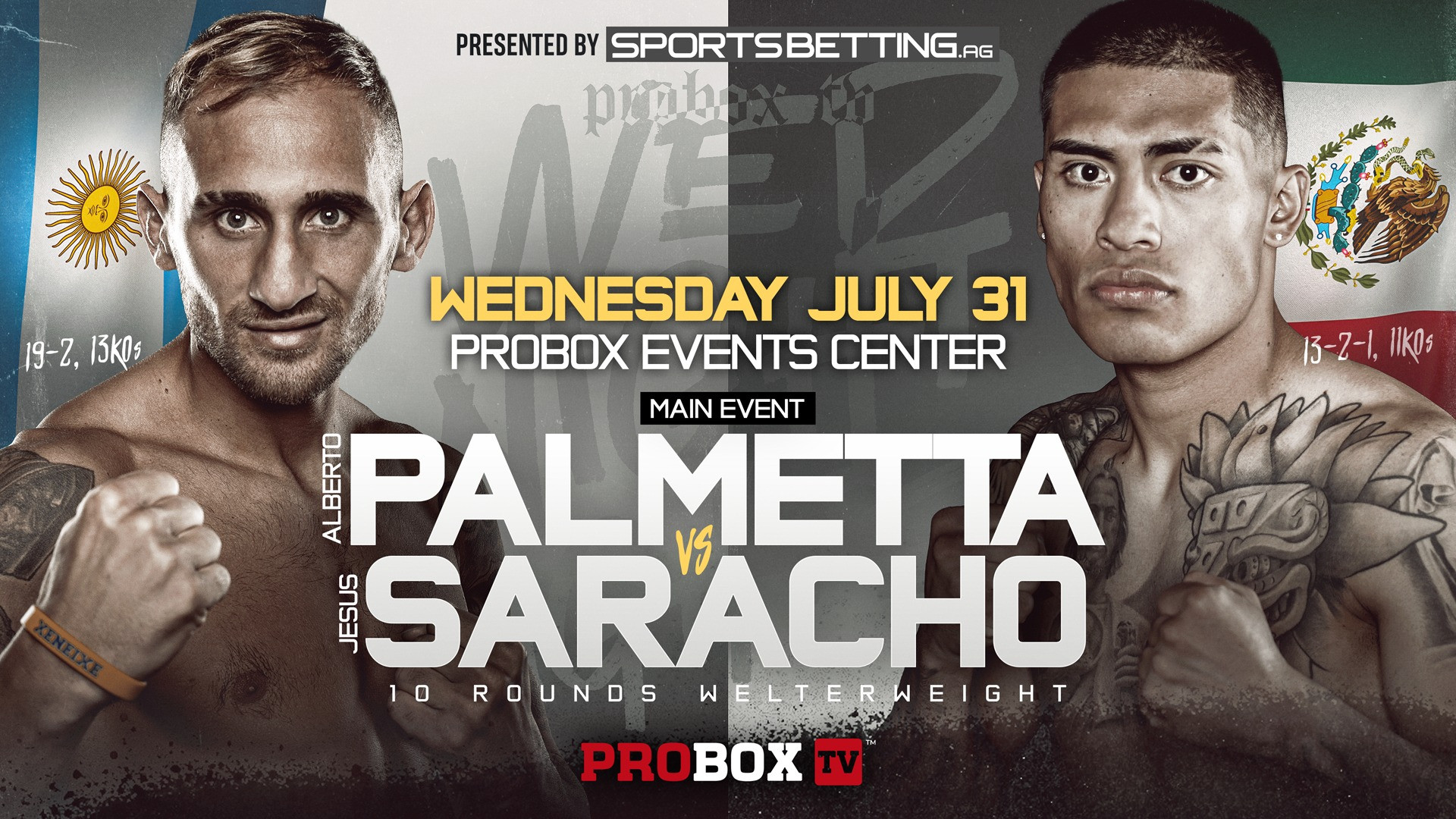 Backdrop for Alberto Palmetta vs. Jesus Saracho