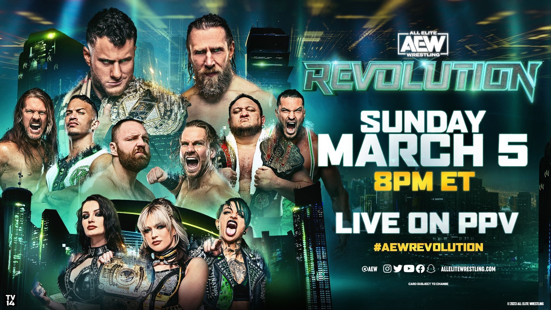 Backdrop for AEW Revolution 2023